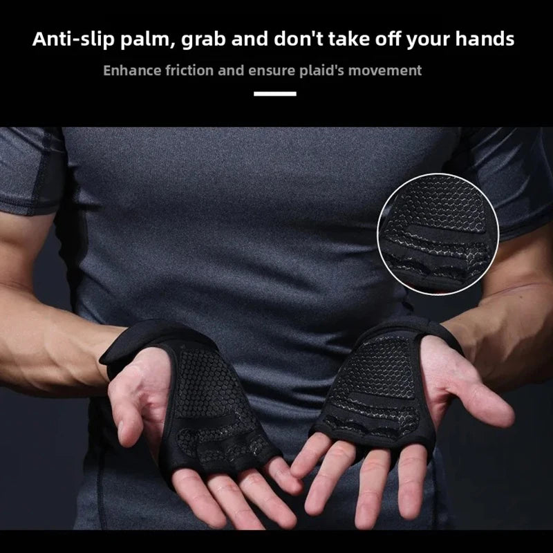 Black High Quality Weightlifting Gloves