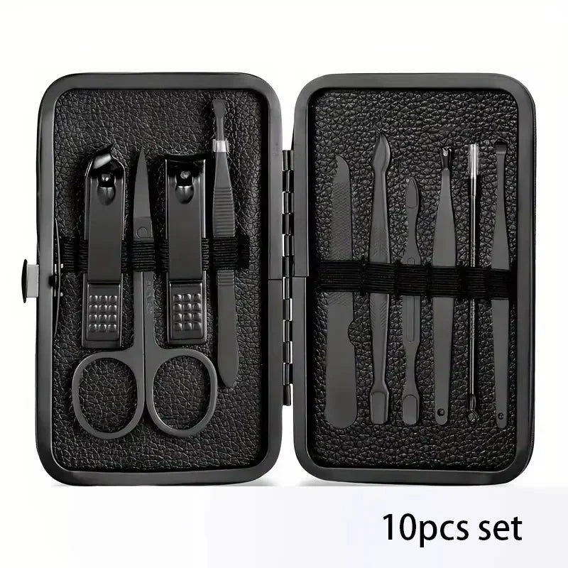 Black Stainless Steel Nail Care Set