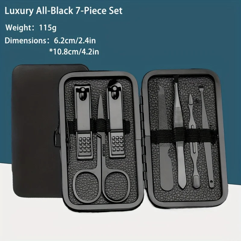 Black Stainless Steel Nail Care Set