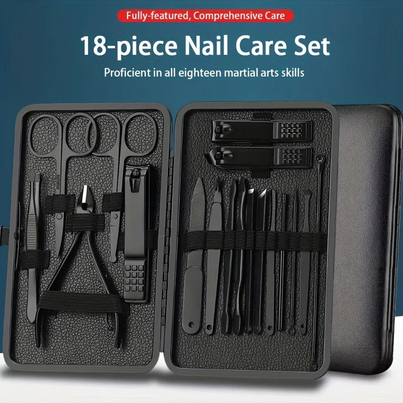 Black Stainless Steel Nail Care Set
