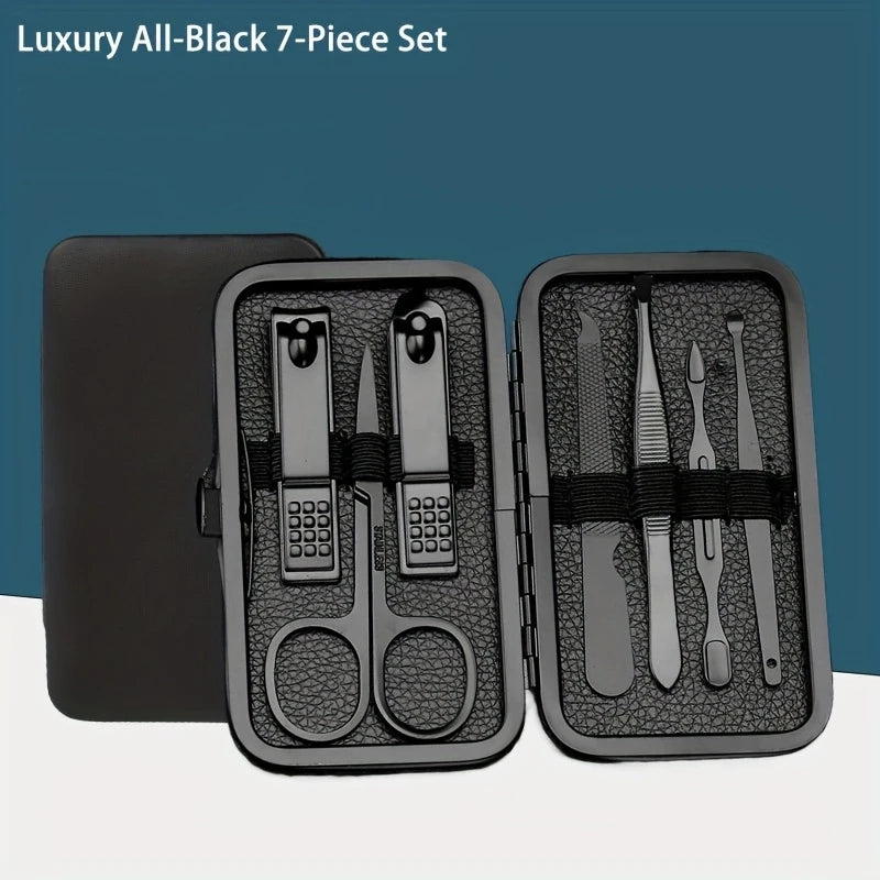 Black Stainless Steel Nail Care Set