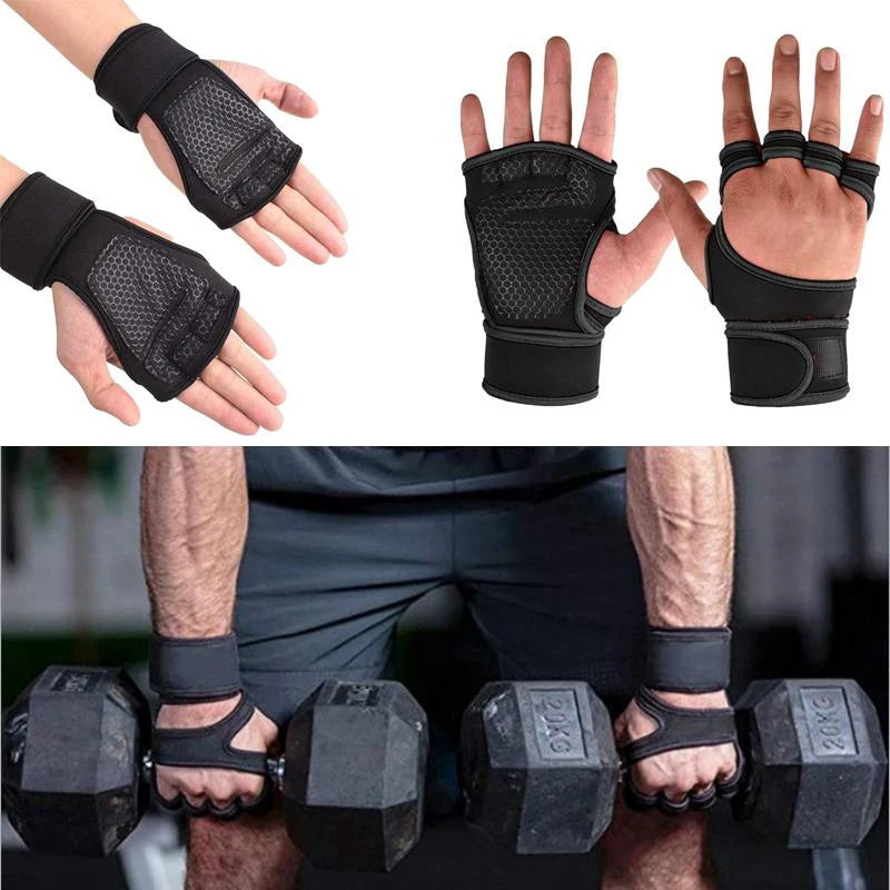 Black High Quality Weightlifting Gloves