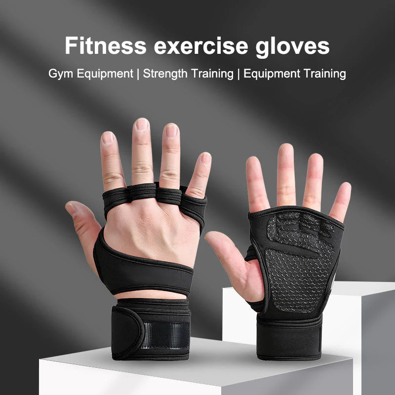 Black High Quality Weightlifting Gloves